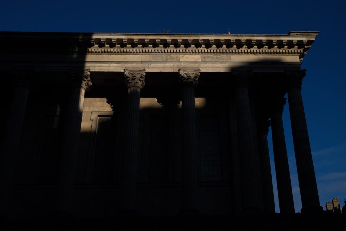 Birmingham photowalk capturing winter street photography and long shadows.