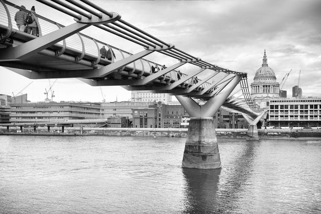 Millennium Bridge, London, November 2023.