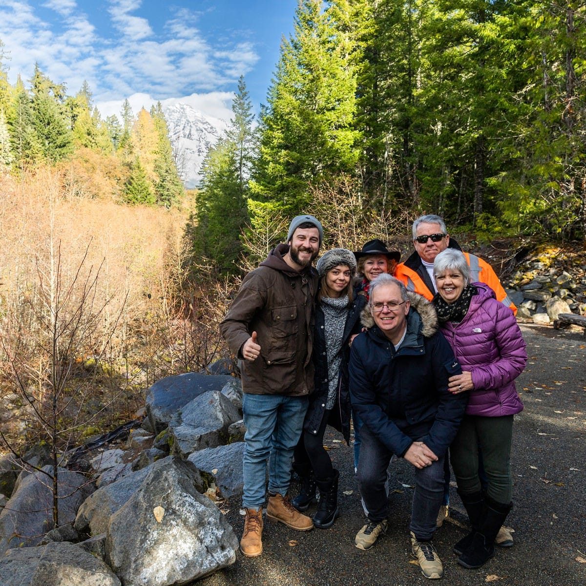 Mount Rainier from the Kautz Creek Viewpoint Nov 2022
