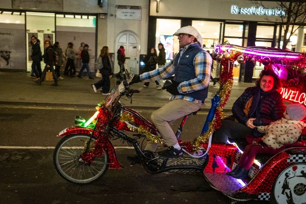 The Pedicabs of London at Christmas 2024
