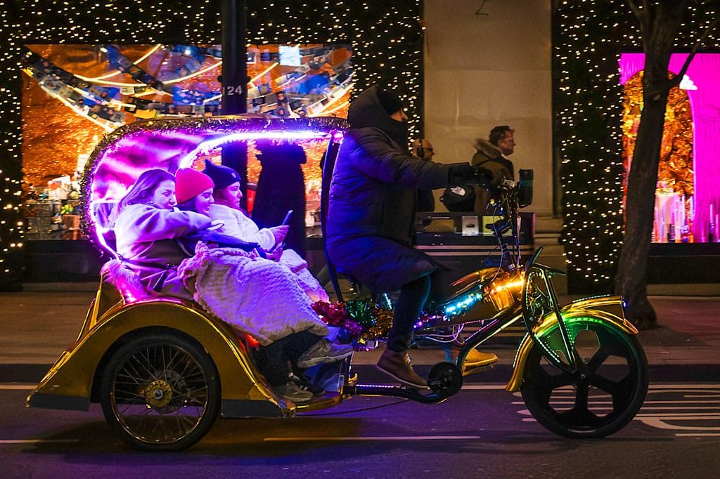 The Pedicabs of London at Christmas 2024