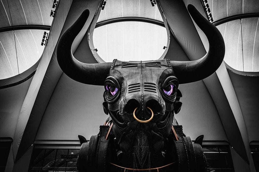 Ozzy the Bull is unveiled and has pride of place in New Street station.