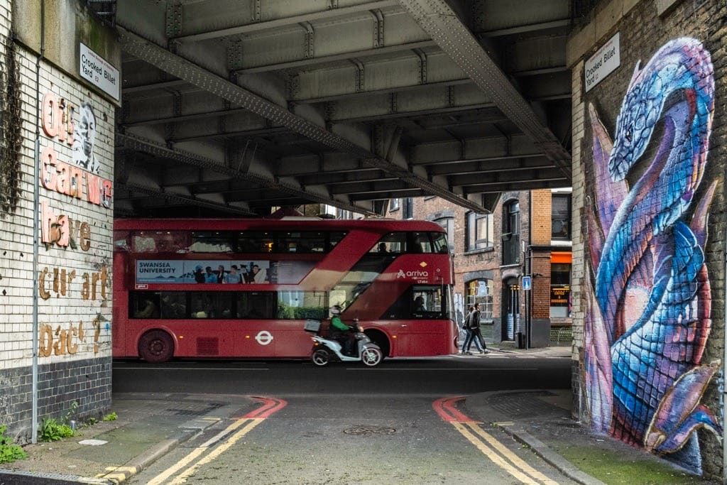 Walking the streets of Shoreditch, London, March 2024