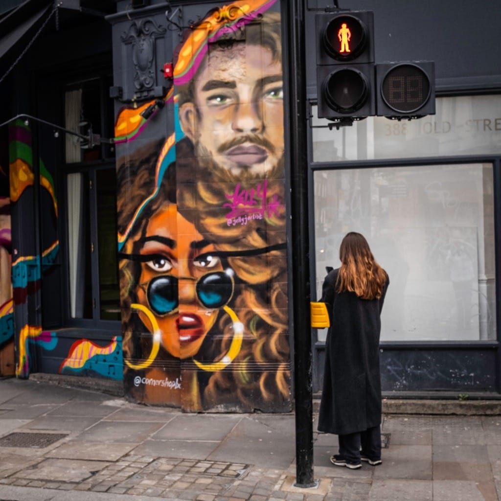 Walking the streets of Shoreditch, London, March 2024