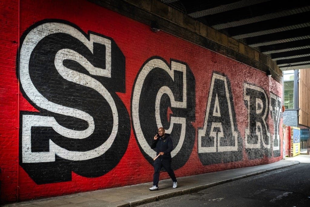 Walking the streets of Shoreditch, London, March 2024