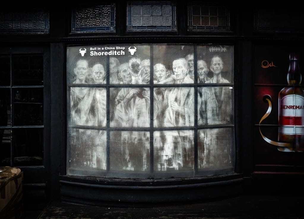 Walking the streets of Shoreditch, London, March 2024