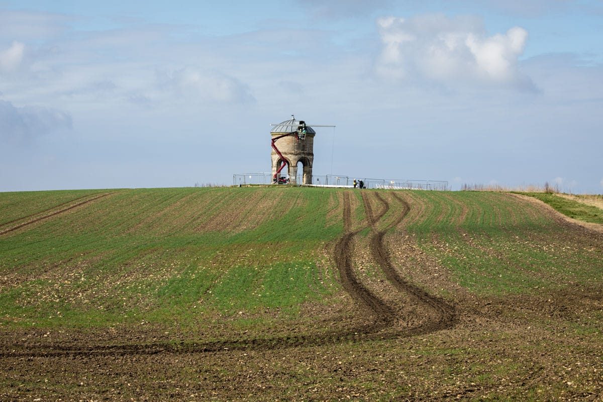 Chesterton Windmill, return of the sails, March 2025