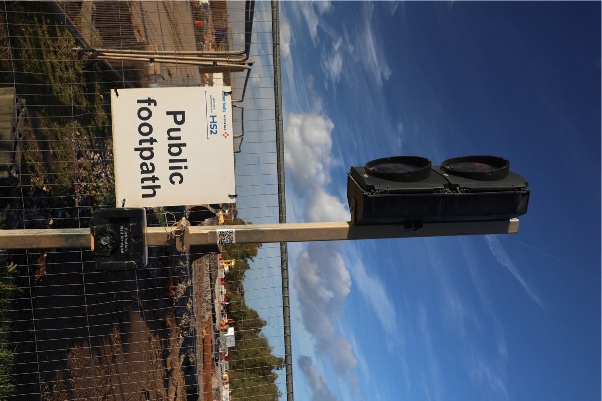 The HS2 path, 16 Acre Wood, Berkswell, November 2025.