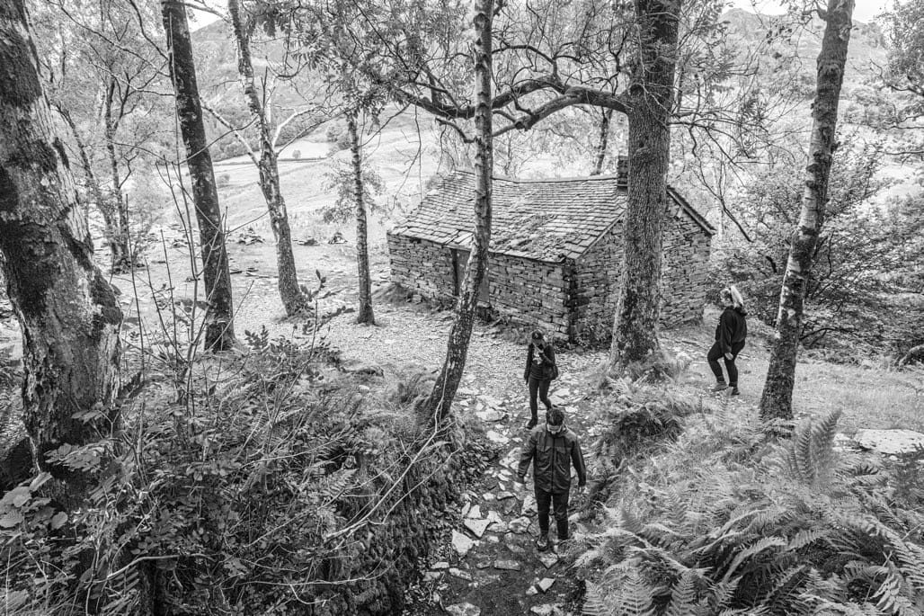Slater's bridge and Cathedral Cave, Little Langdale, the Lake District, August 2023