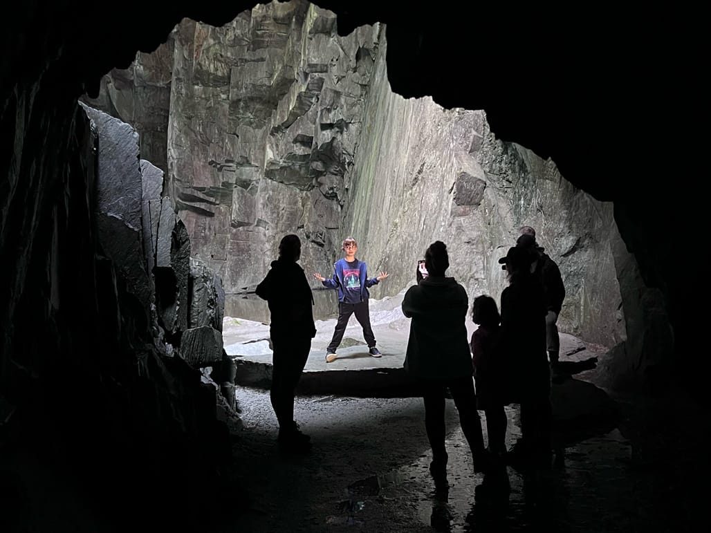 Slater's bridge and Cathedral Cave, Little Langdale, the Lake District, August 2023