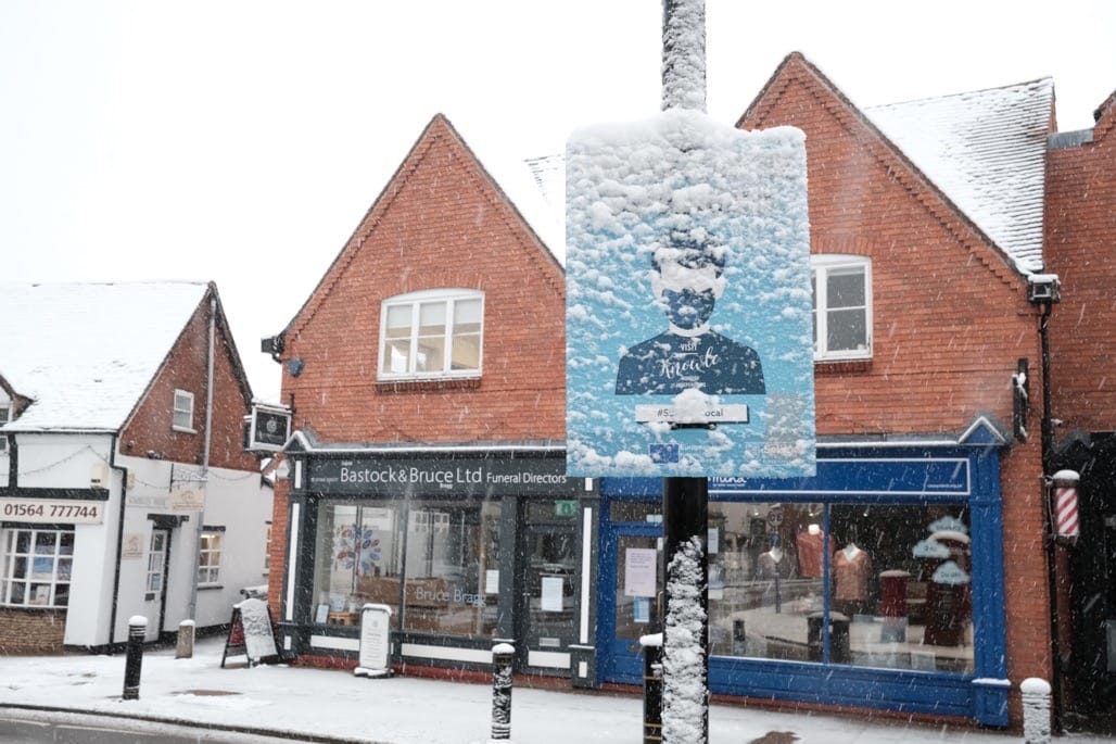 Snow in Knowle, Solihull, March, 2023