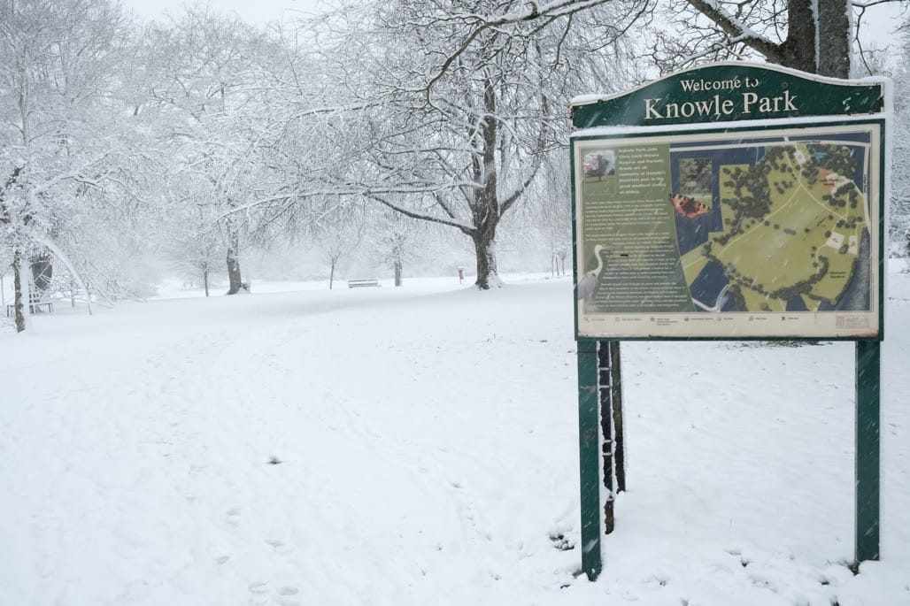 Snow in Knowle, Solihull, March, 2023