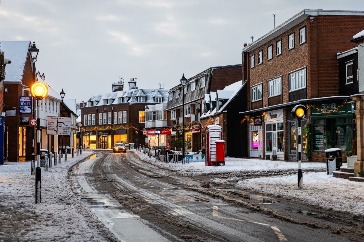 Snowfall at first light, Knowle, Solihull
