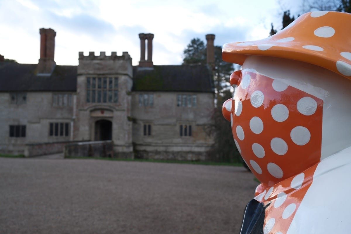 The snowmen at Baddesley Clinton, National Trust, 2025