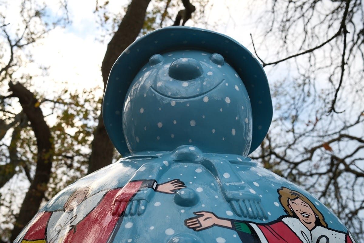 The snowmen at Baddesley Clinton, National Trust, 2025