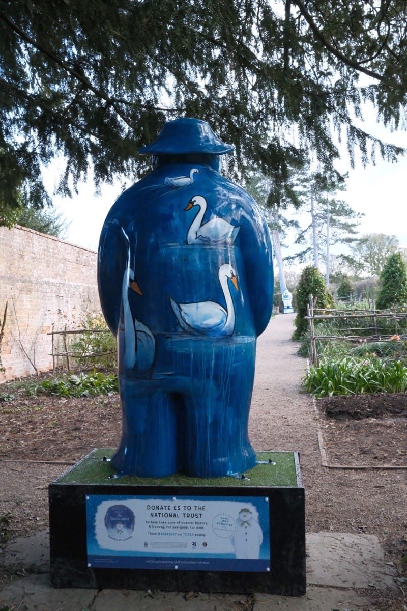 The snowmen at Baddesley Clinton, National Trust, 2025