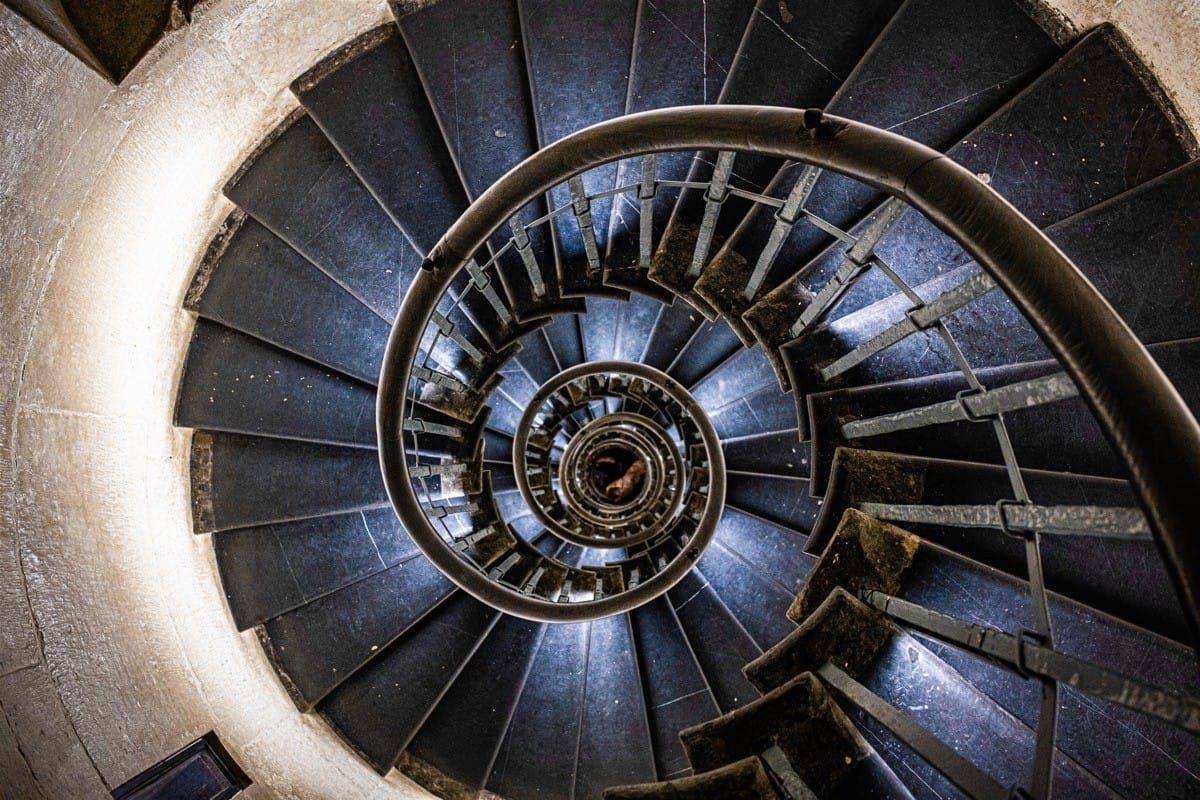 Steps , The Monument, London, January, 2023