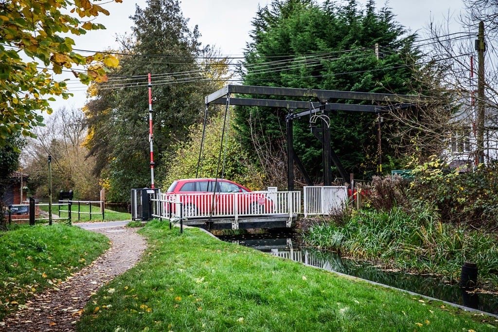 Stratford canal from the Drawbridge to the High Street, November, 2024