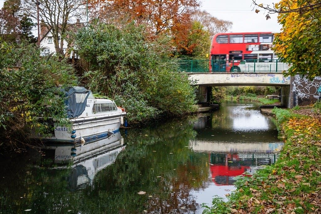 Stratford canal from the Drawbridge to the High Street, November, 2024