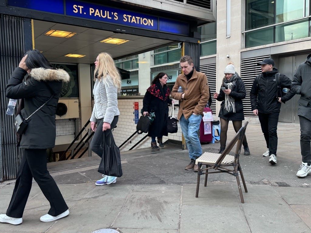 St Paul's tube station, Cheapside, London, November 2023
