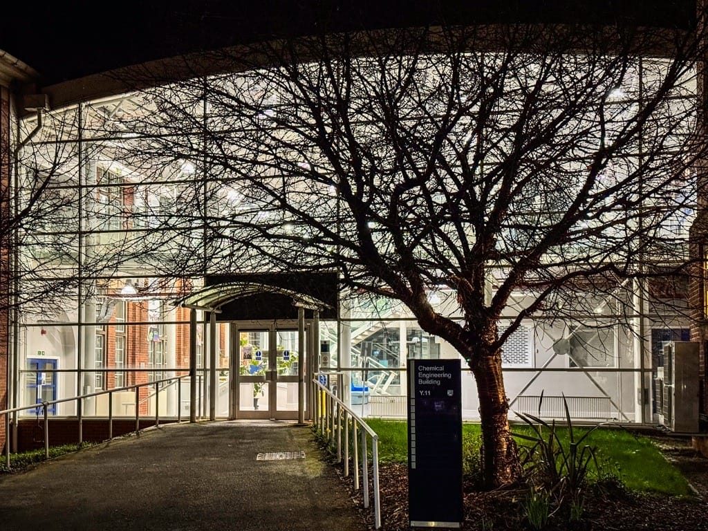 University of Birmingham at Night, Edgbaston, March 2024