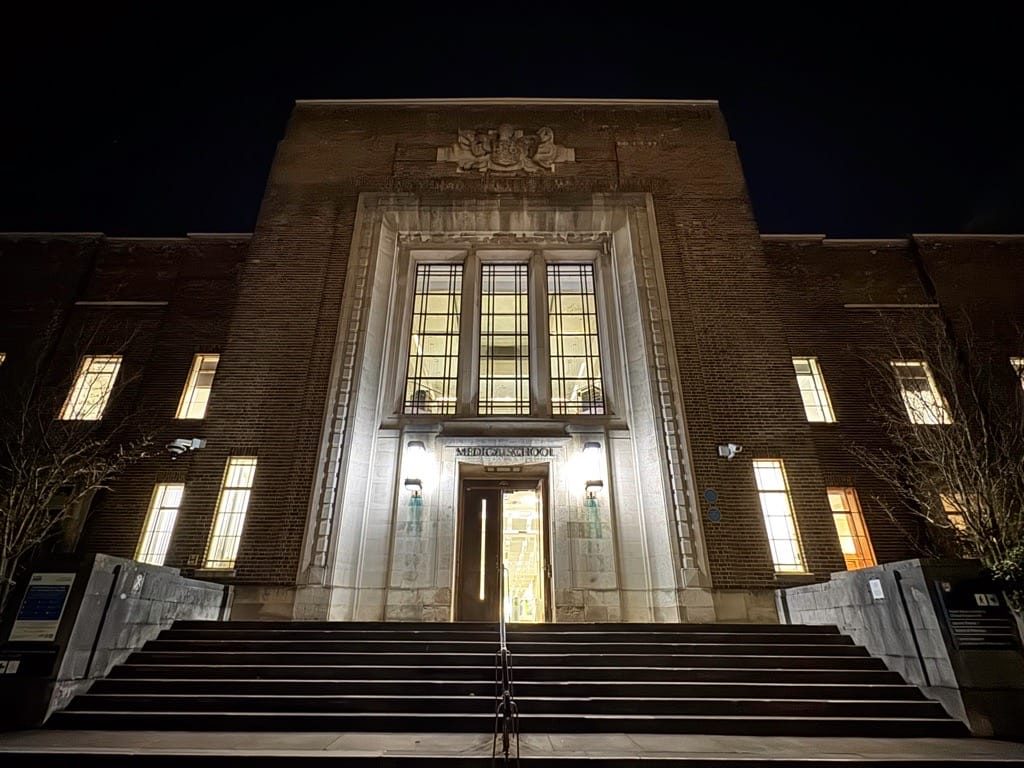 University of Birmingham at Night, Edgbaston, March 2024