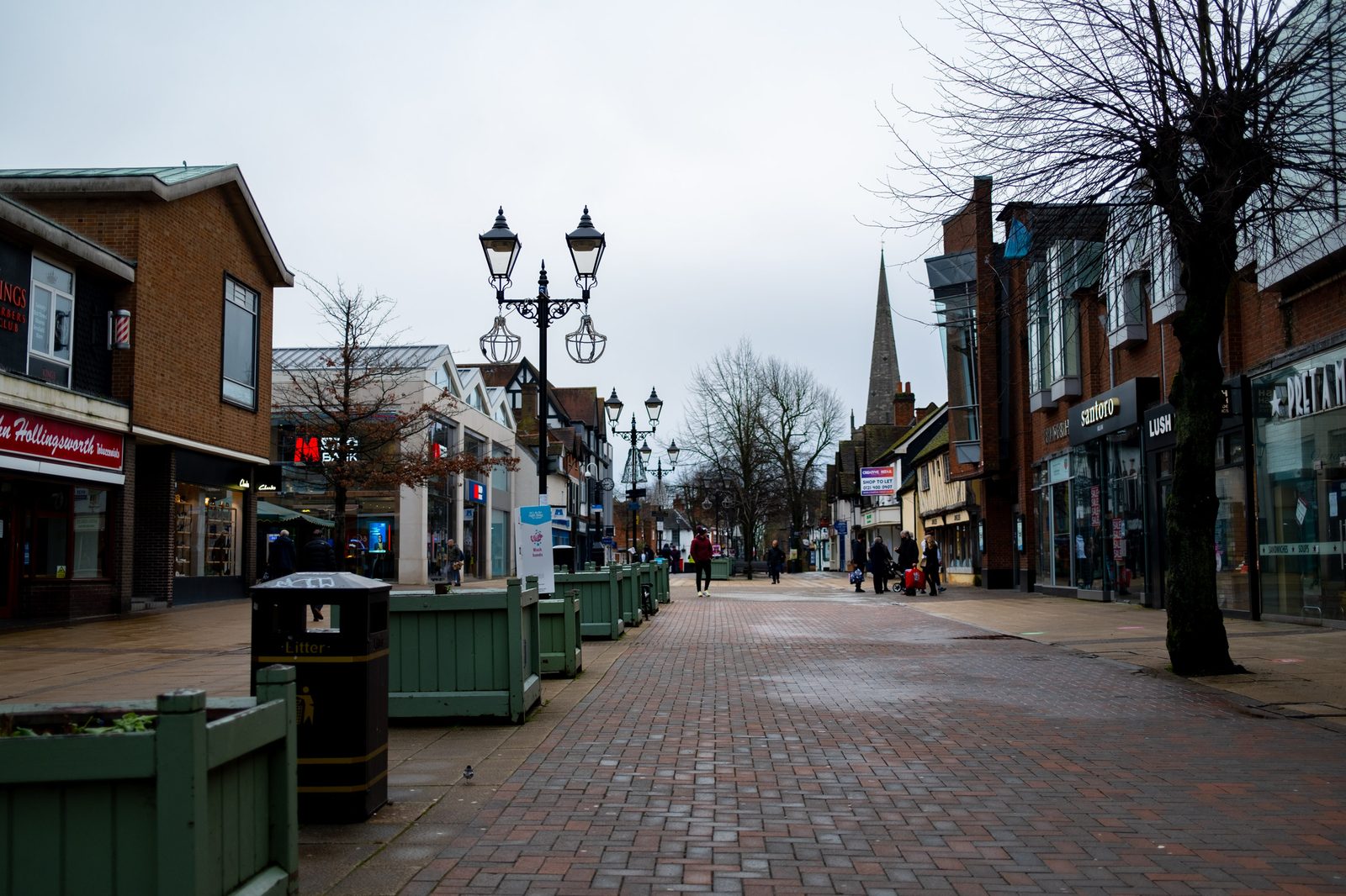 Solihull High Street is virtually empty