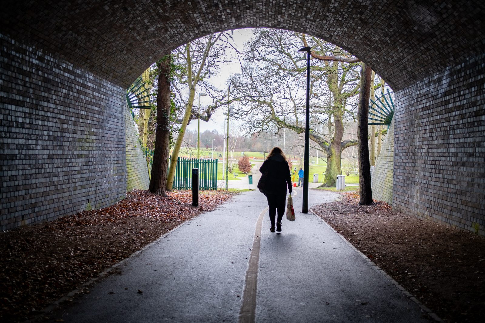 Walking into Tudor Grange Park