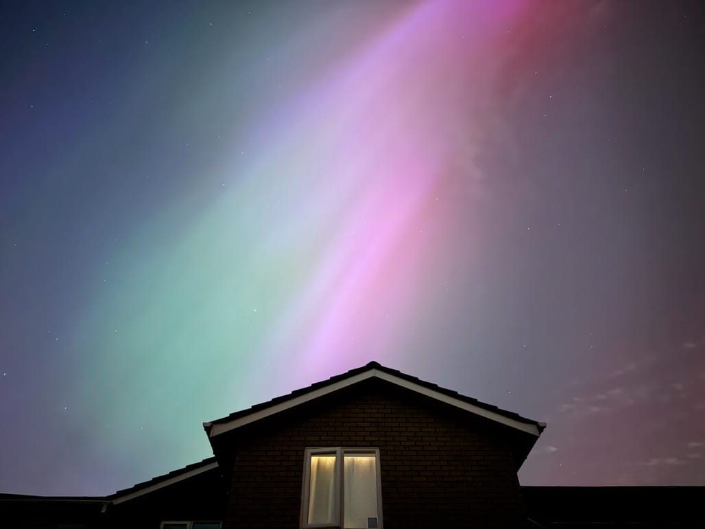 Aurora borealis in my garden, May 2024