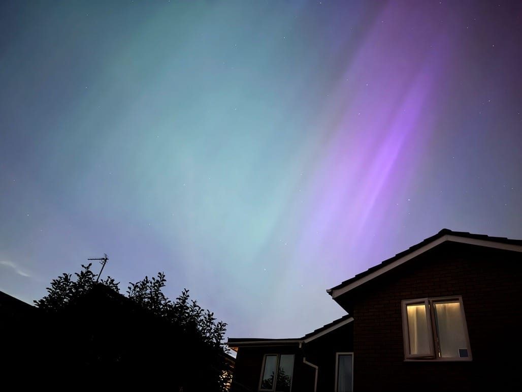 Aurora borealis in my garden, May 2024