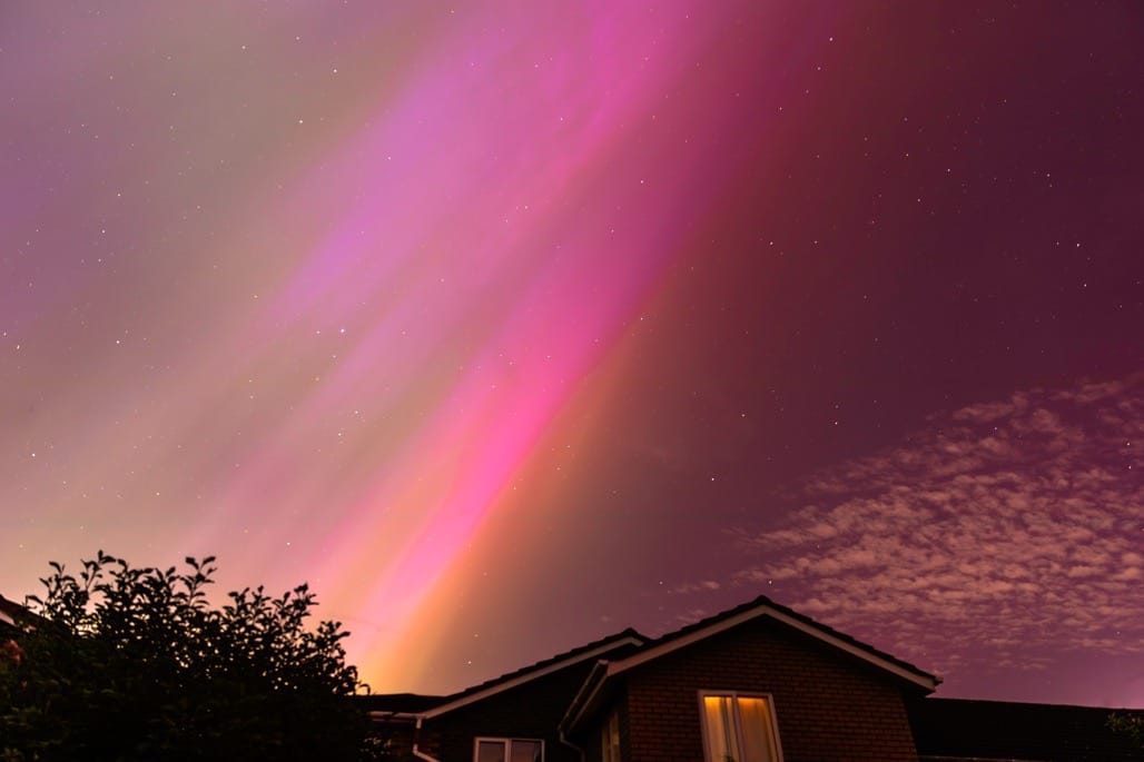 Aurora borealis in my garden, May 2024