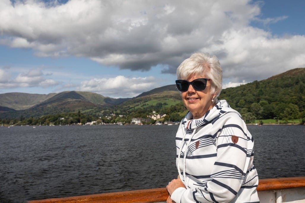 Boat tip on Lake Windermere. Ambleside to Bowness, The Lake District, August, 2023.