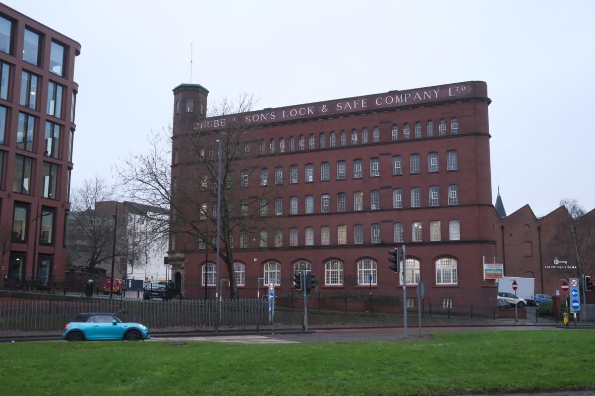 Photographing Wolverhampton, the impressive Chubb locks building is a ghost of the past.